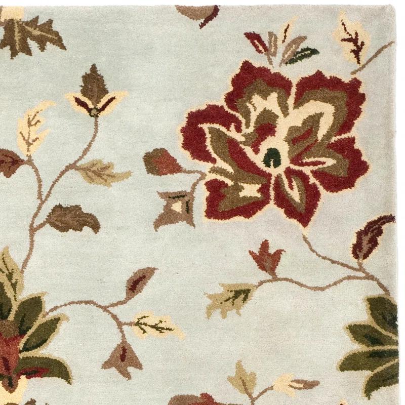 World Menagerie Arber Hand Tufted Wool Floral / Flower Rug