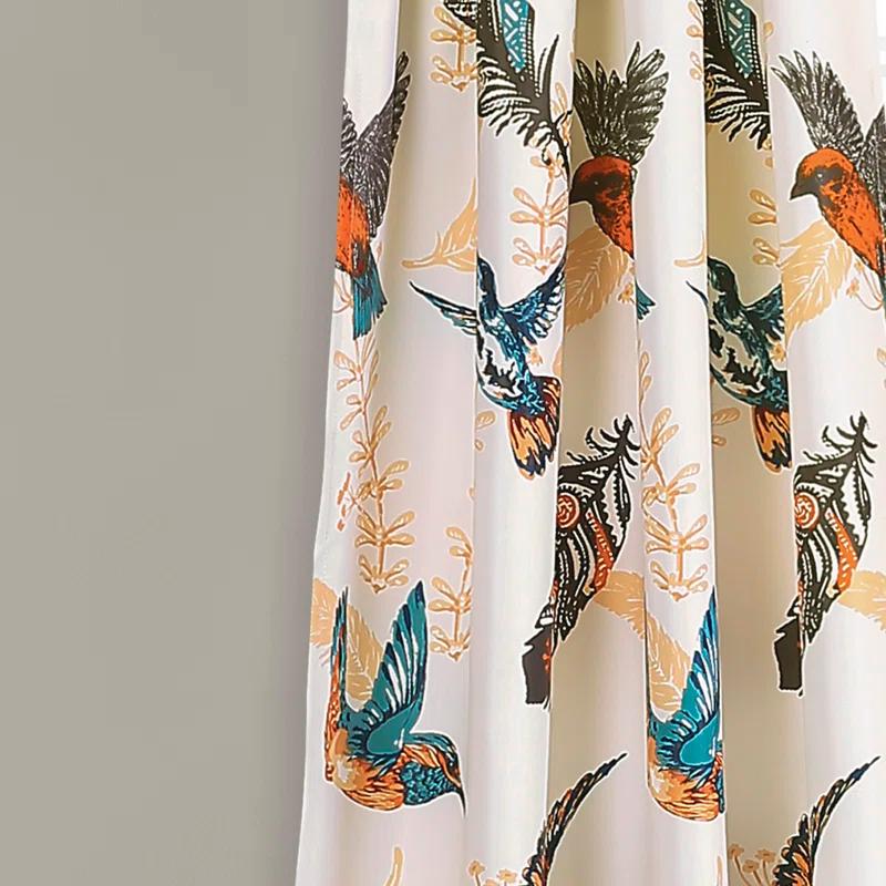 Lush Decor Bird Breeze Polyester Room Darkening Curtain Pair (Set of 2)