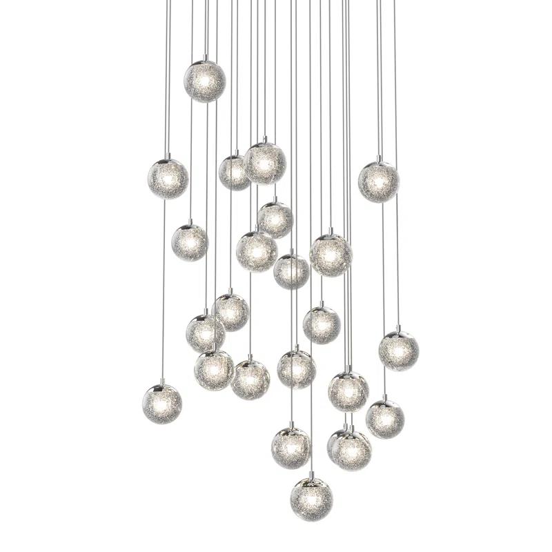 SONNEMAN Champagne Bubbles - Light Polished Chrome Cluster Pendant
