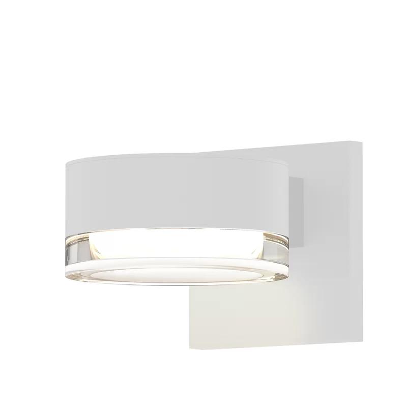 Reals 2-Light Dimmable LED White Outdoor Sconce