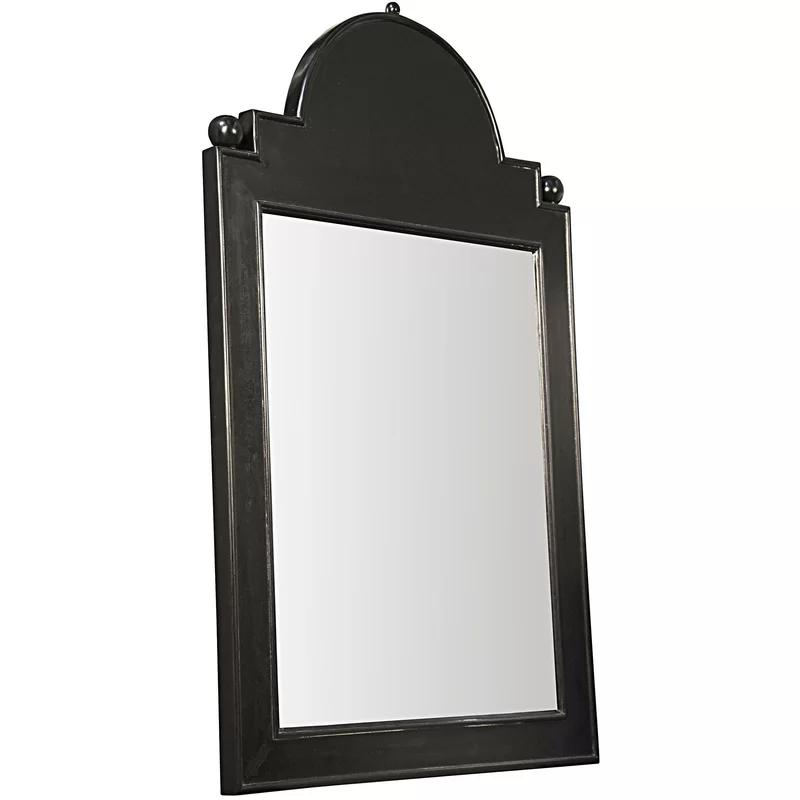 Jess Rectangular Black Wood Wall Mirror