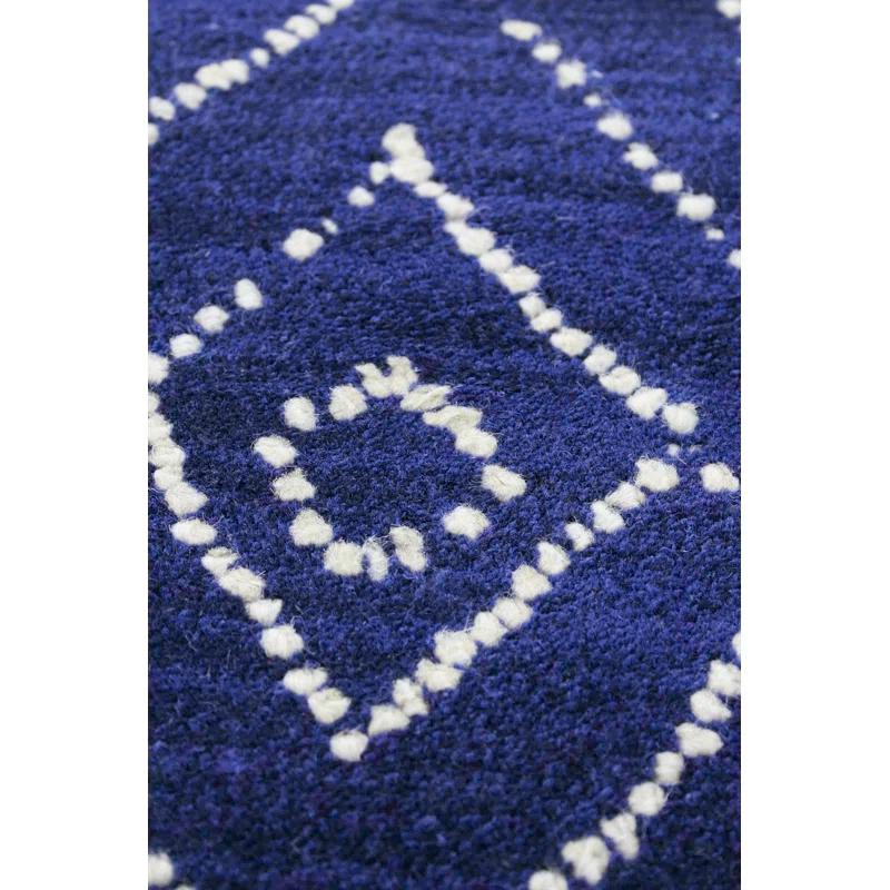 Darya Home Carroll Collection Transitional Geometric Area Rug Navy