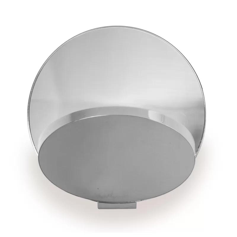 Chic Chrome Circular LED Wall Sconce with Dimmable Touch Control