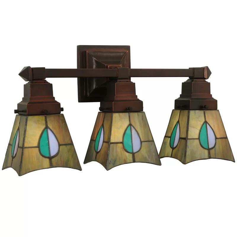 Mackintosh Leaf 3-Light Mahogany Bronze Vanity Light