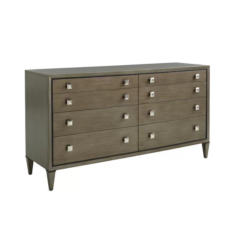 Gray Double Dresser with Soft Close Drawers