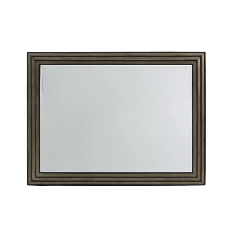 Platinum Gray 48" Wood Rectangular Dresser Mirror