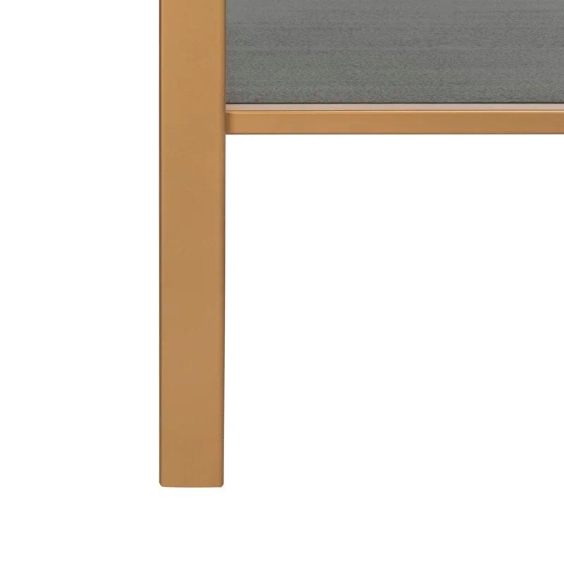 Skylar 4 Tier 1 Drawer Etagere - Gold / Grey - Safavieh