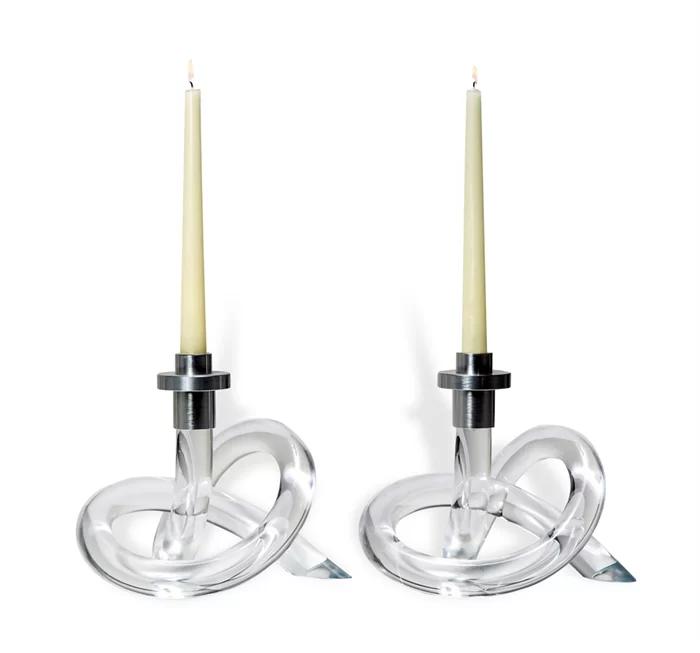 Ava 8'' Classic Single Tabletop Candlestick in Modern Design