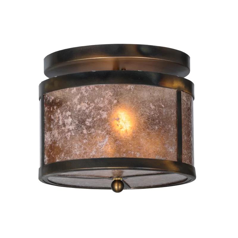 Smythe Craftsman 2-Light Silver Mica Flush Mount