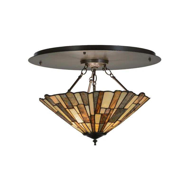Glass Semi Flush Mount
