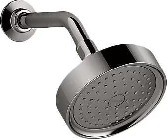 Purist 5.5" Square Gray Metal Fixed Shower Head with Katalyst Technology