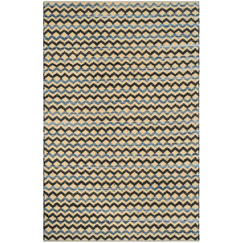 Annia Hand Woven Cotton Geometric Rug