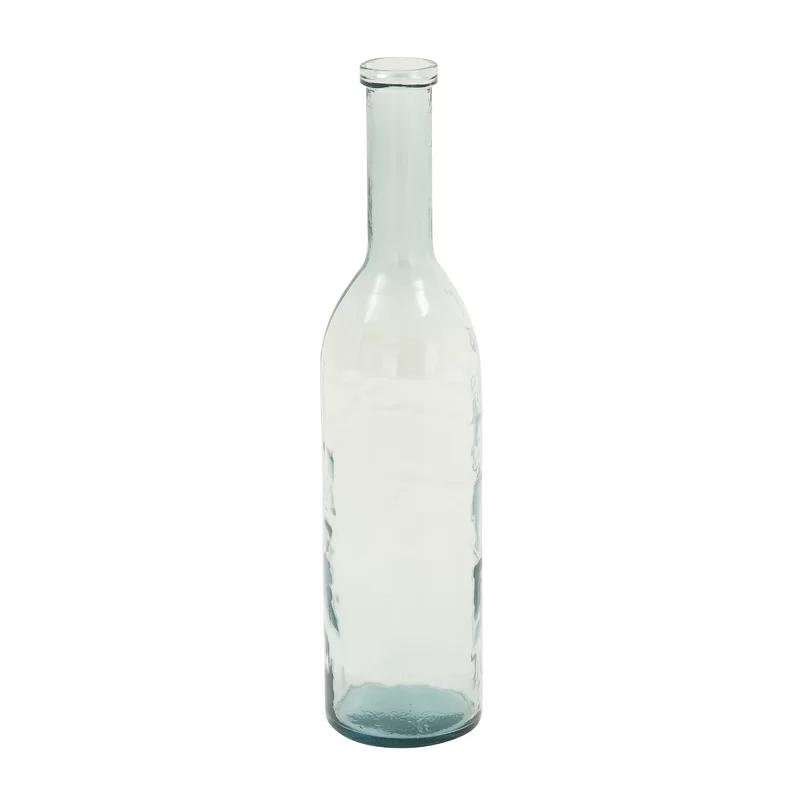 Aquamarine Spanish Elegance 30" Tall Recycled Glass Vase