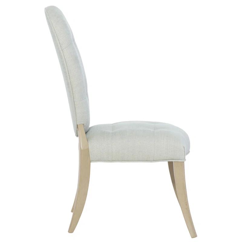Savoy Place Tufted Upholstered King Louis Back Side Chair in Gray
