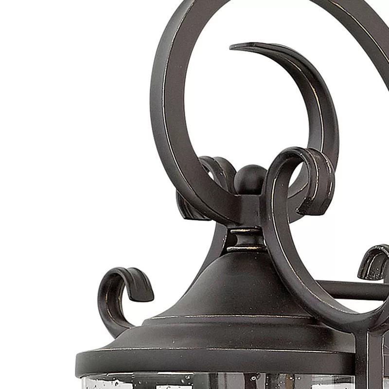 Casa 2-Light Olde Black Outdoor Wall Sconce with Seedy Glass