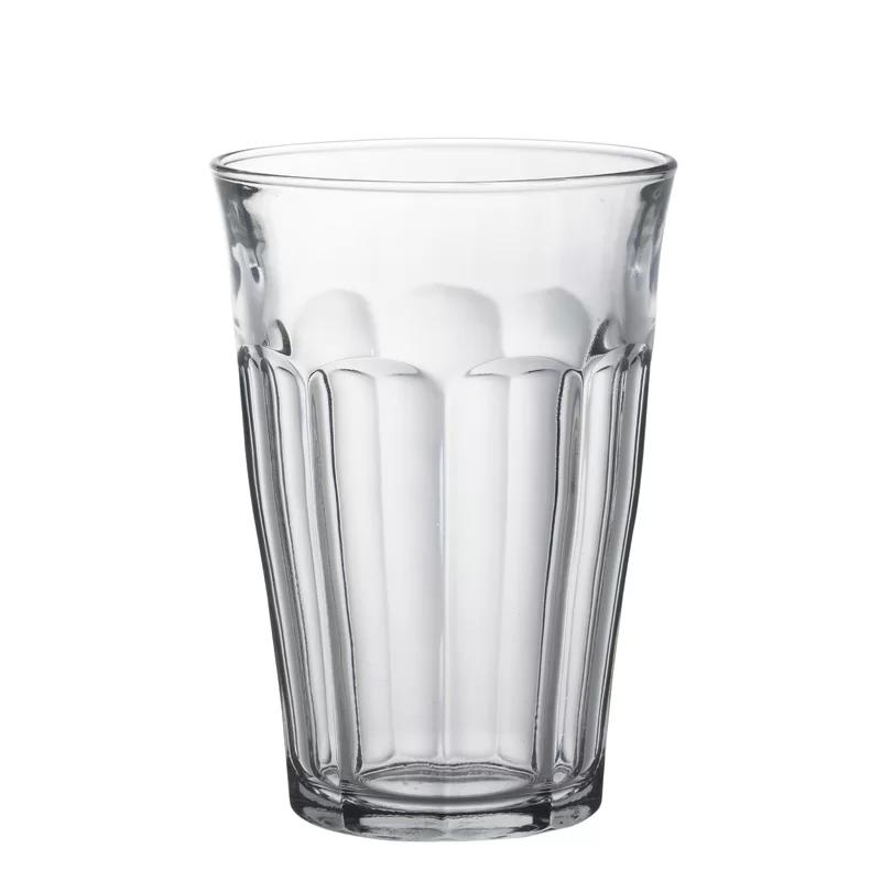 Clear Tempered Glass 12 oz Round Tumbler Set