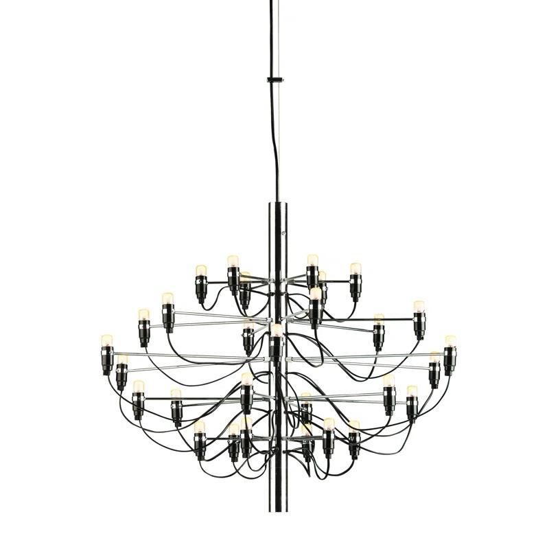 Sarfatti 2097 Contemporary Chrome 50-Light Chandelier
