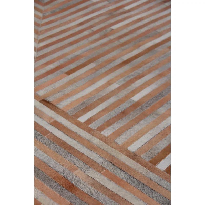 Natural Hide Cowhide Geometric Indoor Rug