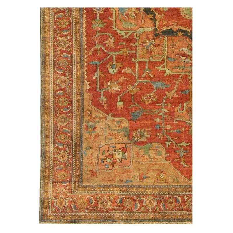 Antique Weave Serapi Wool Oriental Rug
