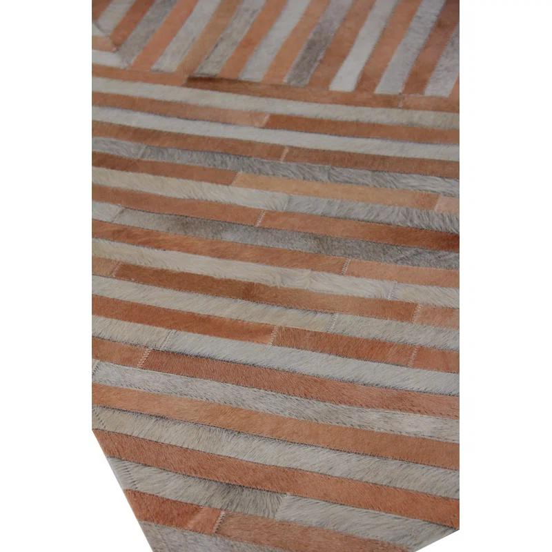 Natural Hide Cowhide Geometric Indoor Rug