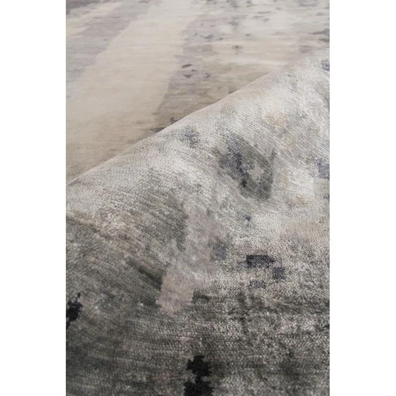 Bamboo Silk Viscose Abstract Rug