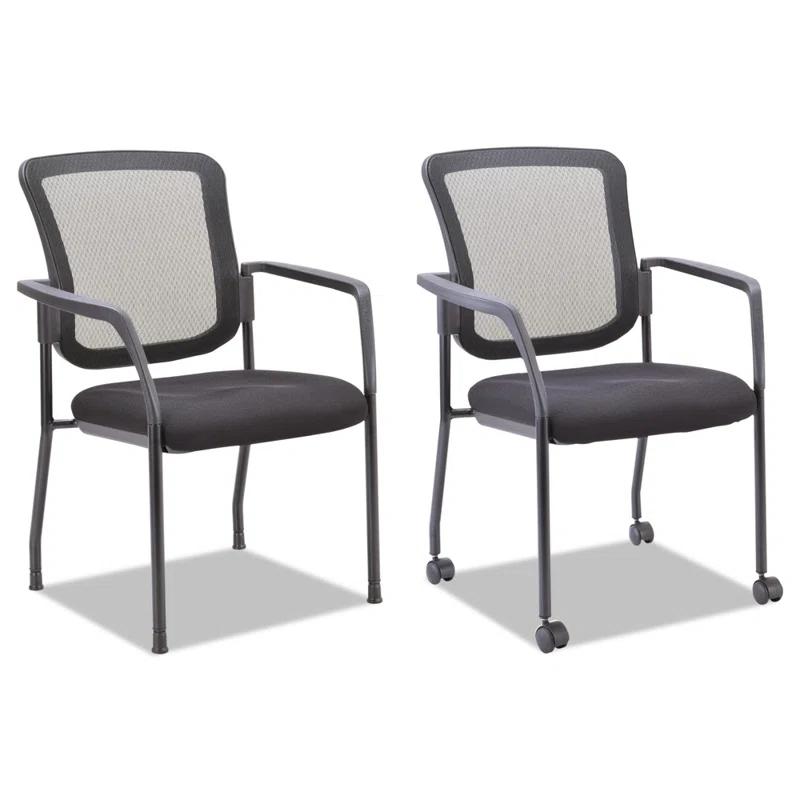 Alera® Stackable Mesh Seat Waiting Room Chair with Metal Frame