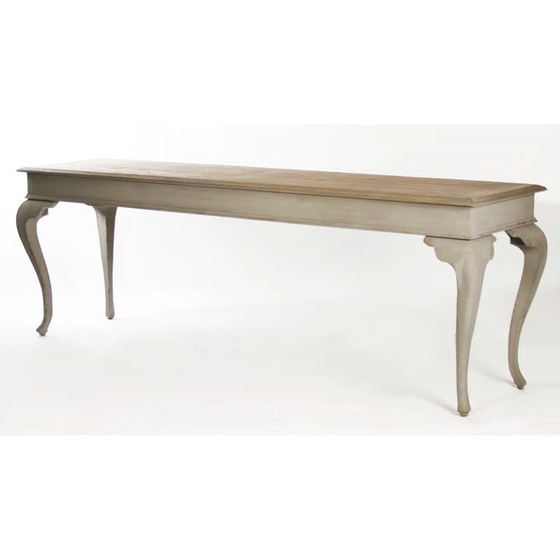 Elegant Jerome 98'' Natural Birch & Elm Wood Console Table with Storage