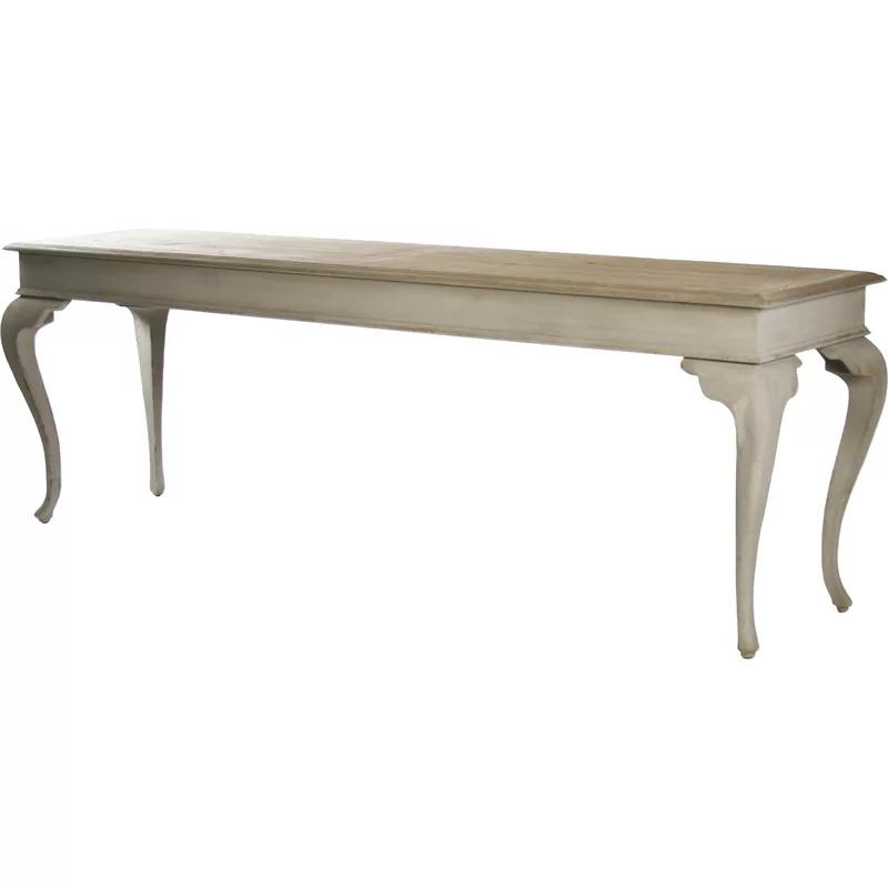 Elegant Jerome 98'' Natural Birch & Elm Wood Console Table with Storage
