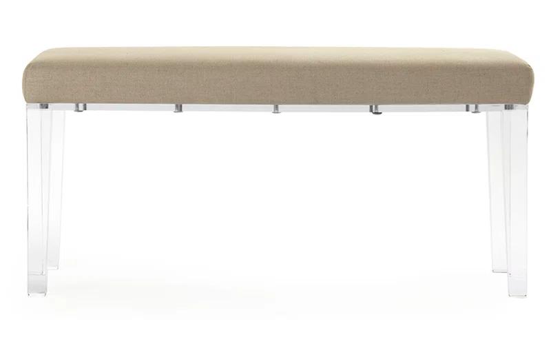 Zentique Emma Linen Upholstered Bench