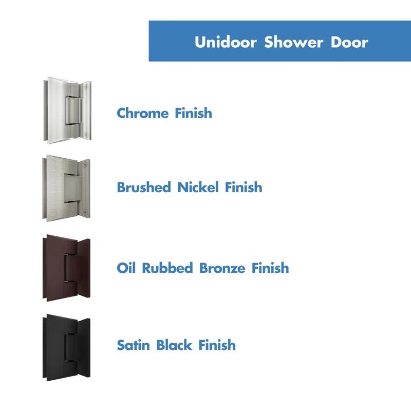 Unidoor Plus 58" W x 72" H Pivot Frameless Shower Door with ClearMax™ Technology