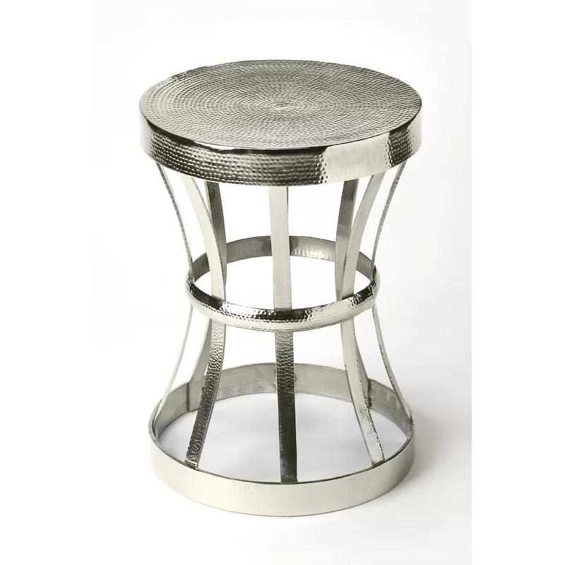 Wehrle 16" Round Metal Chic End Table