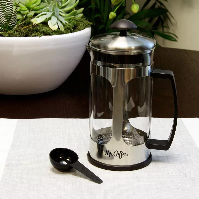 Elegant Daily Brew 1.2 QT Stainless Steel French Press Coffee Maker