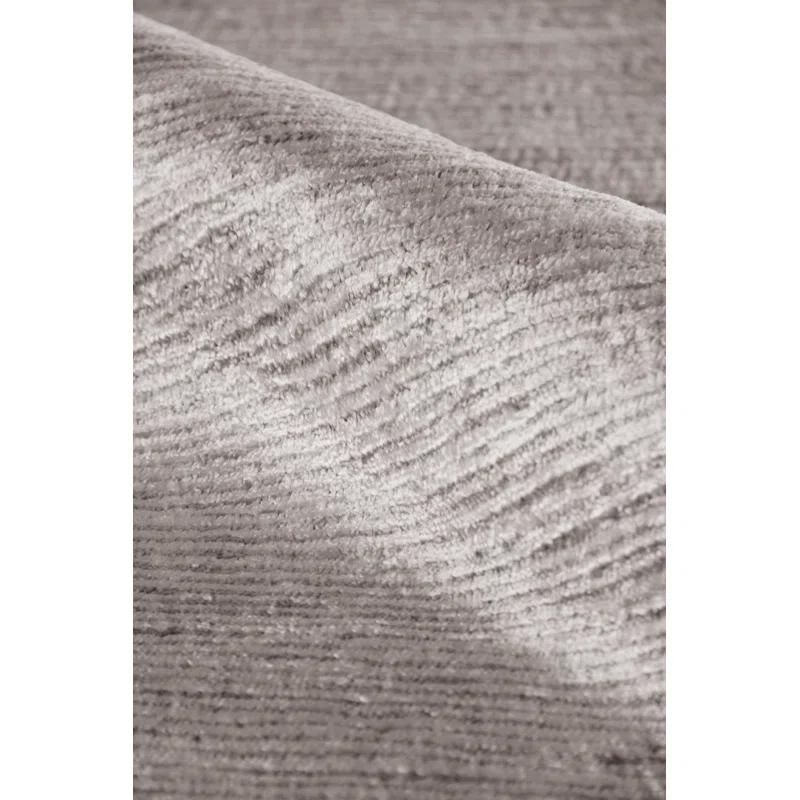 Crush Hand-Knotted Dark Silver/Silver Area Rug