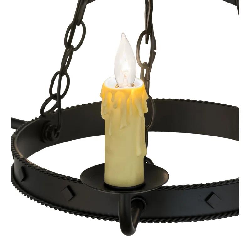 Meyda Lighting Elvita 3 - Light Dimmable Wagon Wheel Chandelier