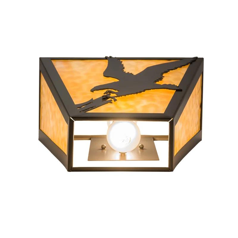 Rustic Lodge Flush Mounted Sconce