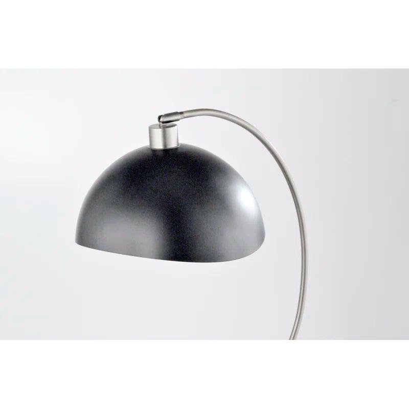 Luna Bella Mid-Century Modern Arc Table Lamp in Antique Nickel