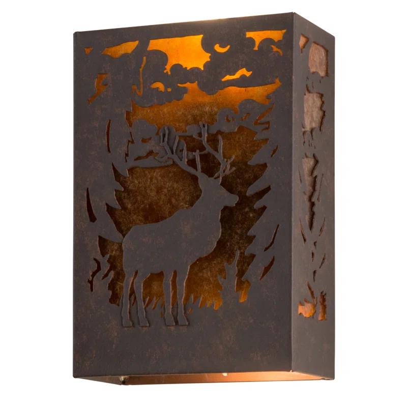 Rustic Lodge Flush Mounted Sconce