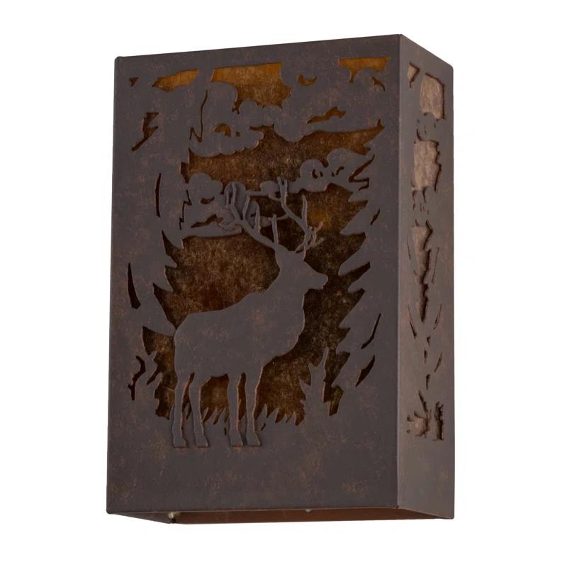 Rustic Lodge Flush Mounted Sconce