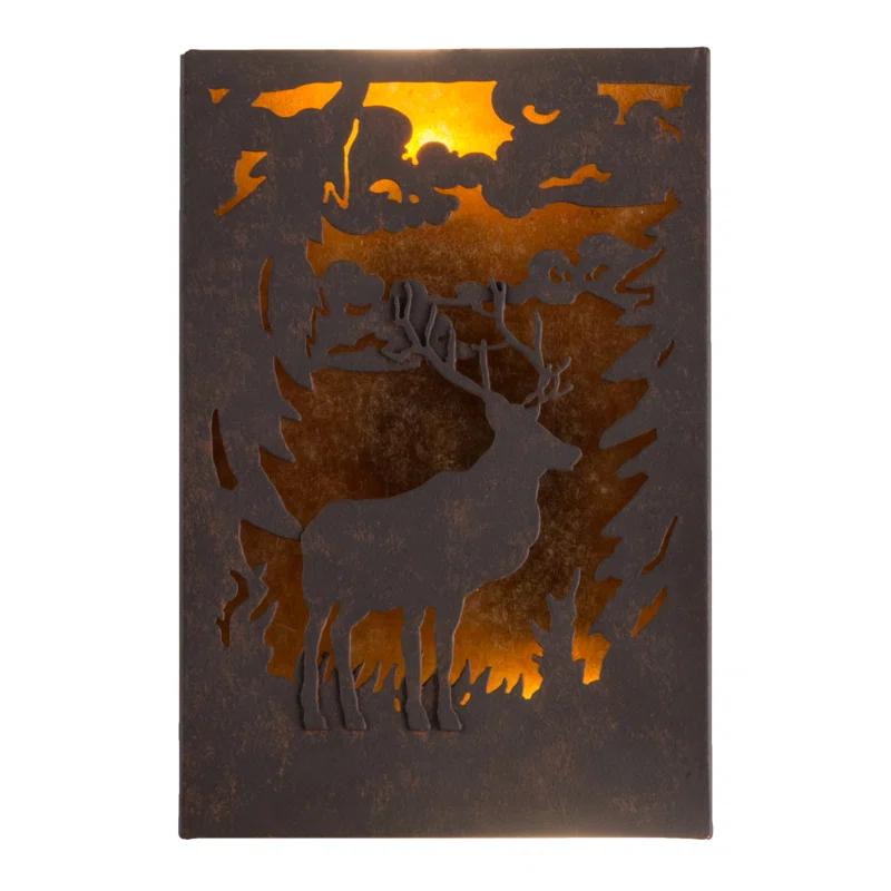 Rustic Lodge Flush Mounted Sconce