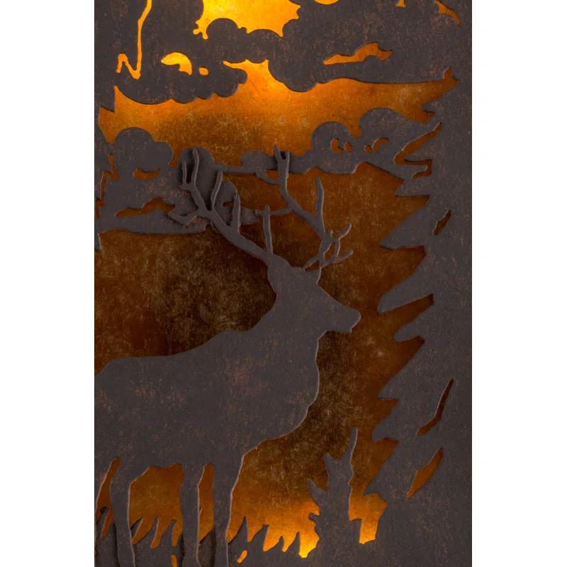 Rustic Lodge Flush Mounted Sconce