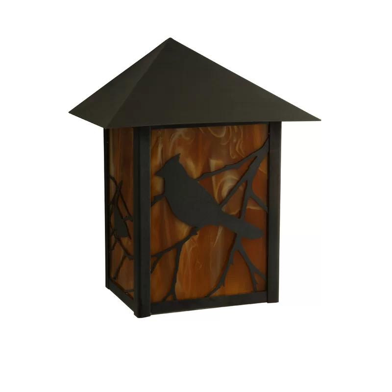 Seneca Song Bird 1-Light Black Solid Brass Sconce