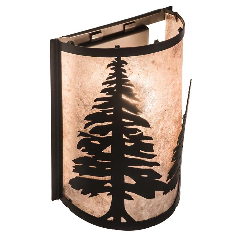 Rustic Lodge Bronze Flush Mounted Sconce