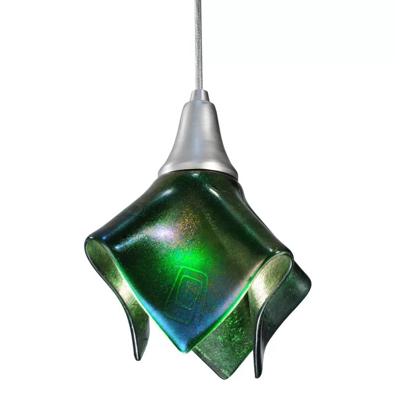 Emerald Handkerchief 1-Light Mini Pendant in Brushed Nickel