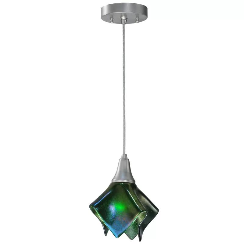 Emerald Handkerchief 1-Light Mini Pendant in Brushed Nickel