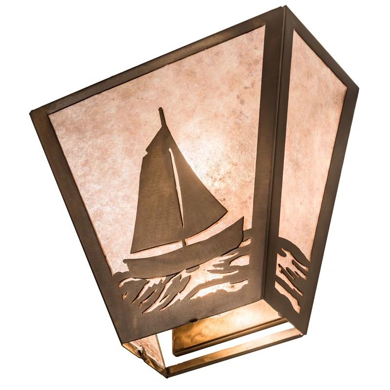 Rustic Lodge Flush Mounted Sconce