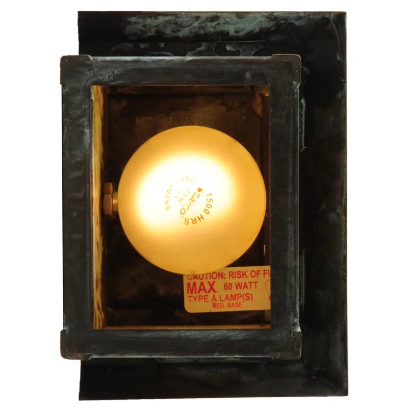Rustic Lodge Solid Brass Wall Light