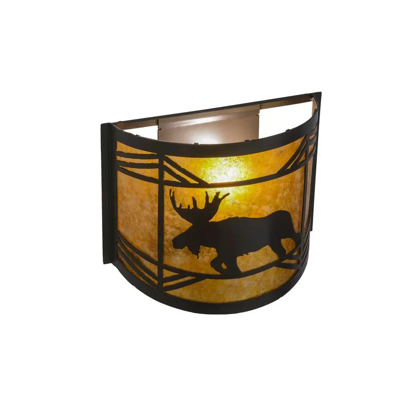 North Woods Moose 9.5" Bronze Wildlife-Inspired Wall Sconce