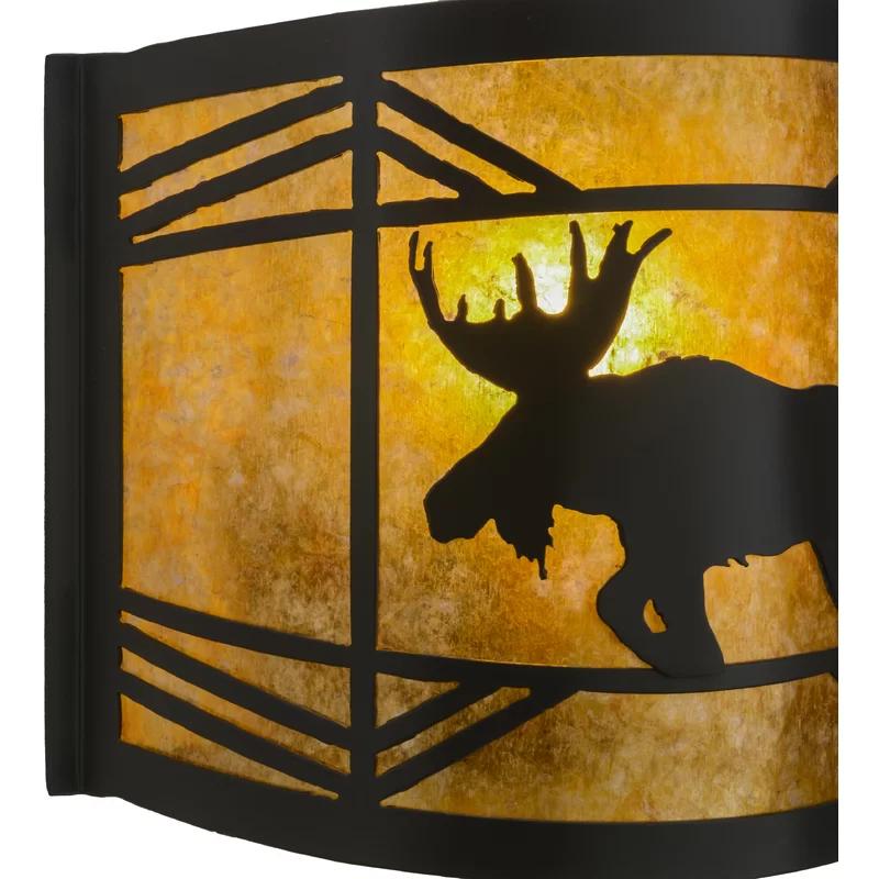 North Woods Moose 9.5" Bronze Wildlife-Inspired Wall Sconce