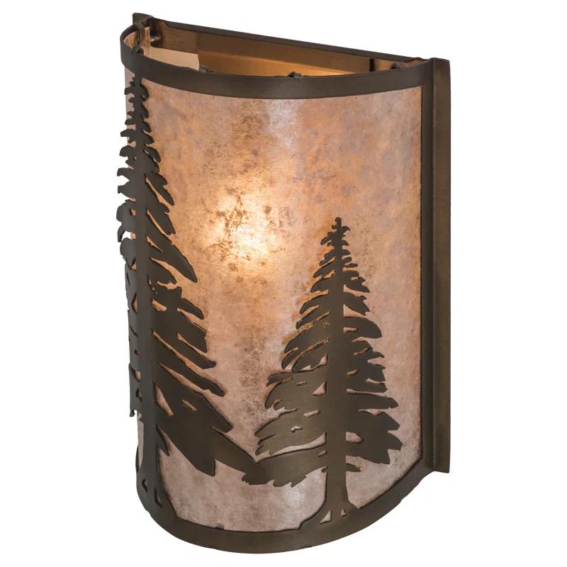 Rustic Lodge Flush Mounted Sconce