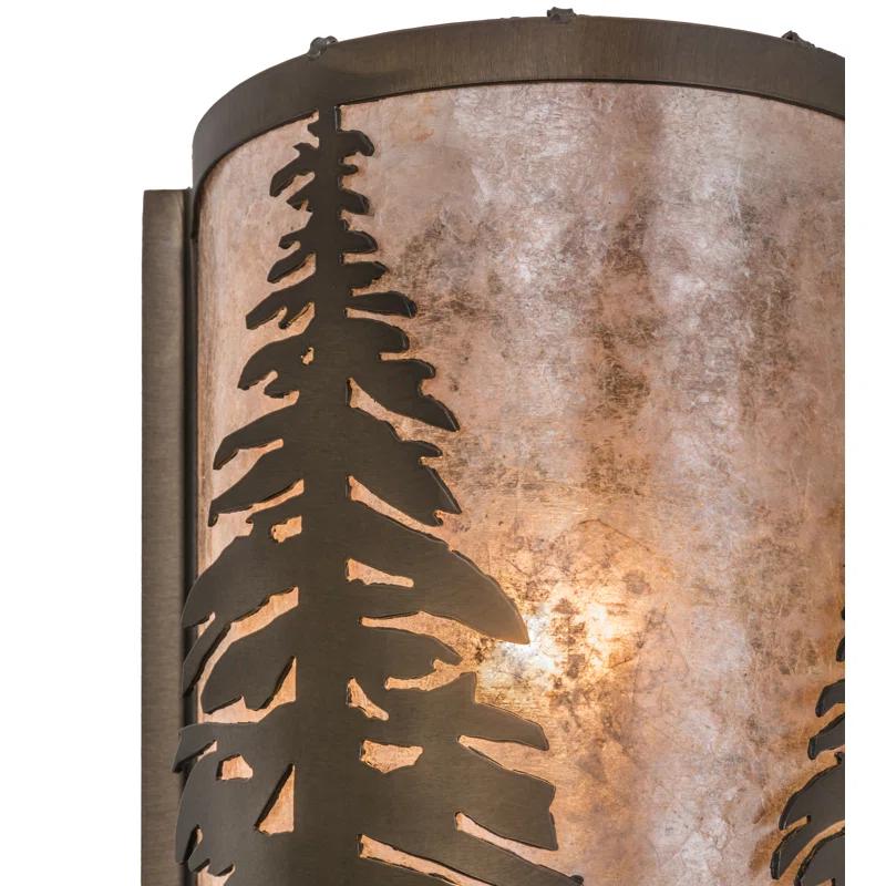 Rustic Lodge Flush Mounted Sconce